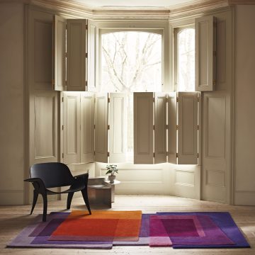 After Albers Deep Purple Modern Rug