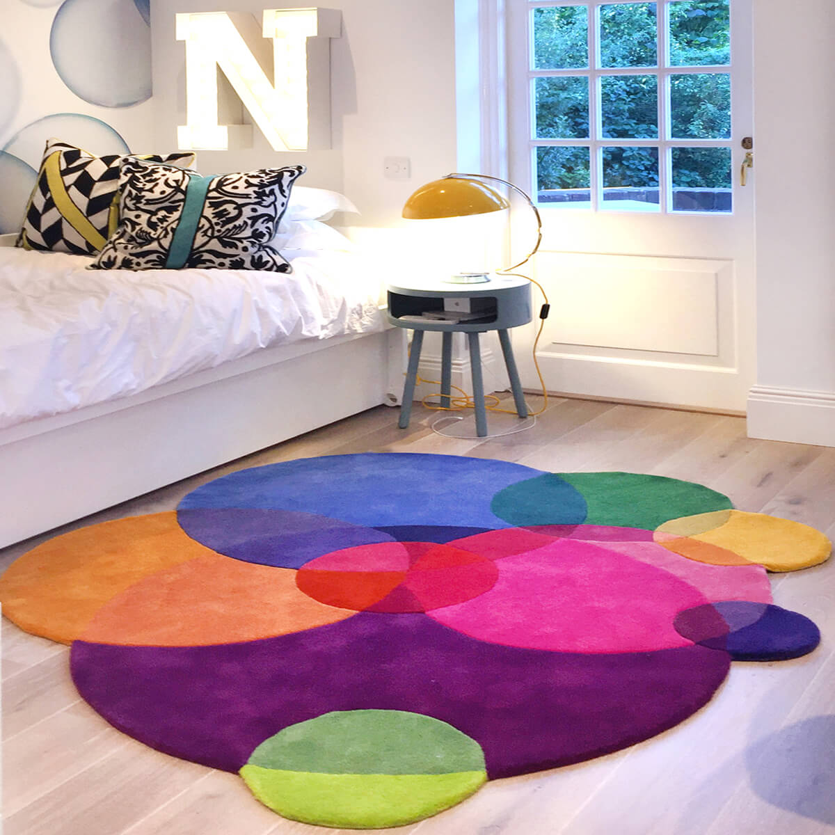 Large Small Modern Bright Colourful Rug Rugs New Funky Vibrant Mats Bedroom Rug 