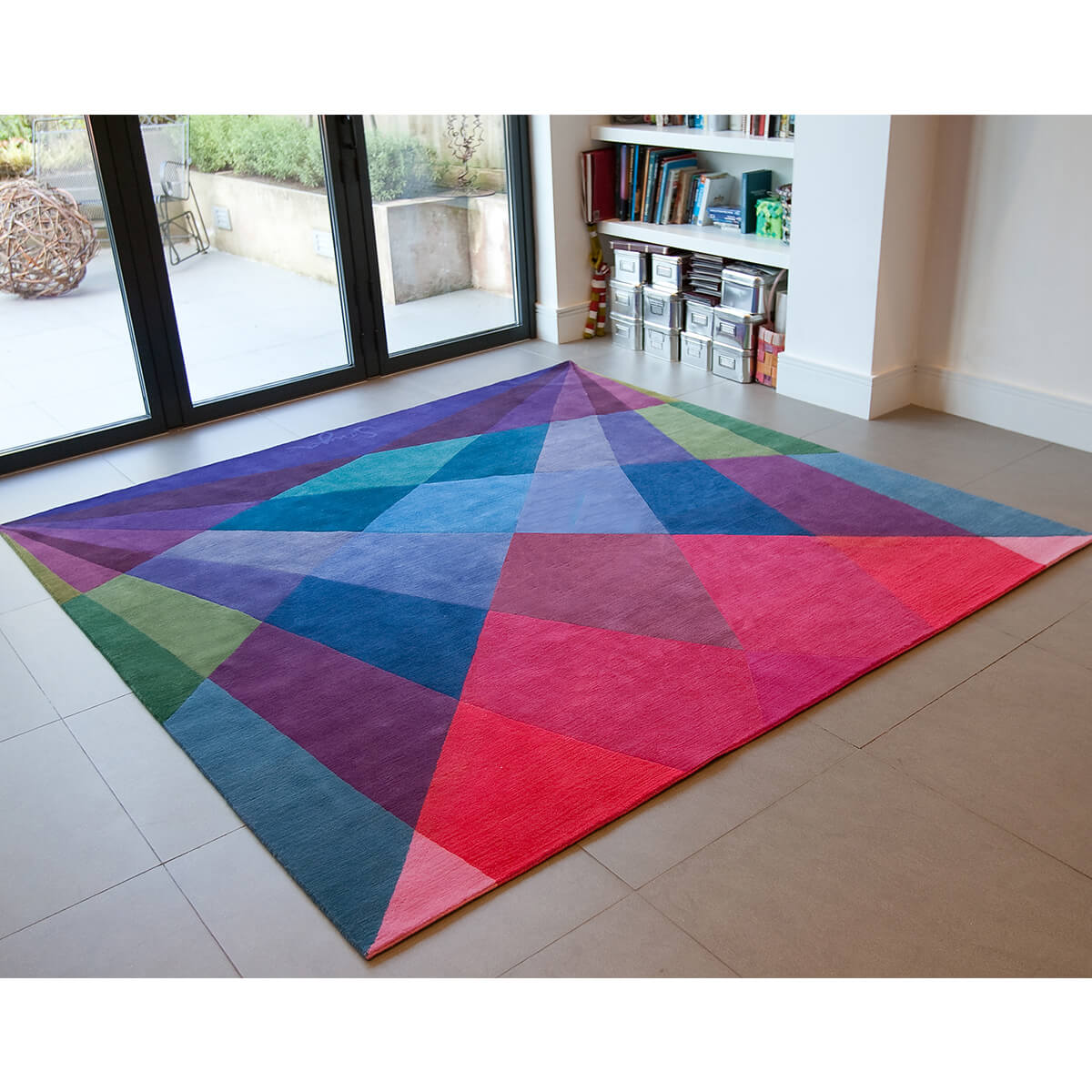 Using large contemporary rugs in your home - Sonya Winner Vibrant