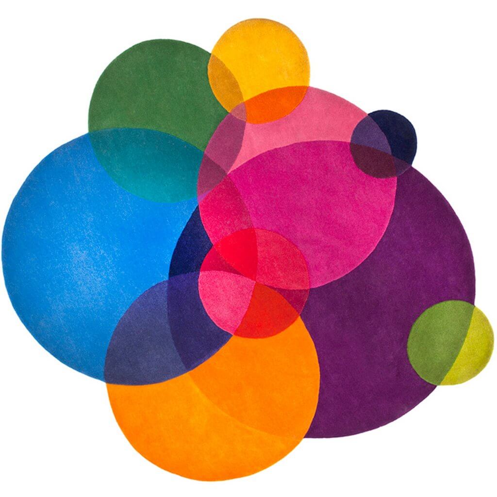 Colourful Designer Rugs - Bubbles