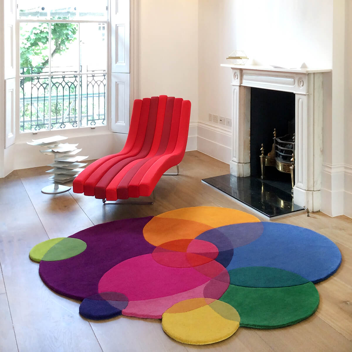 Bubbles Luxury Designer Rug Sonya, Multi Color Rug For Living Room