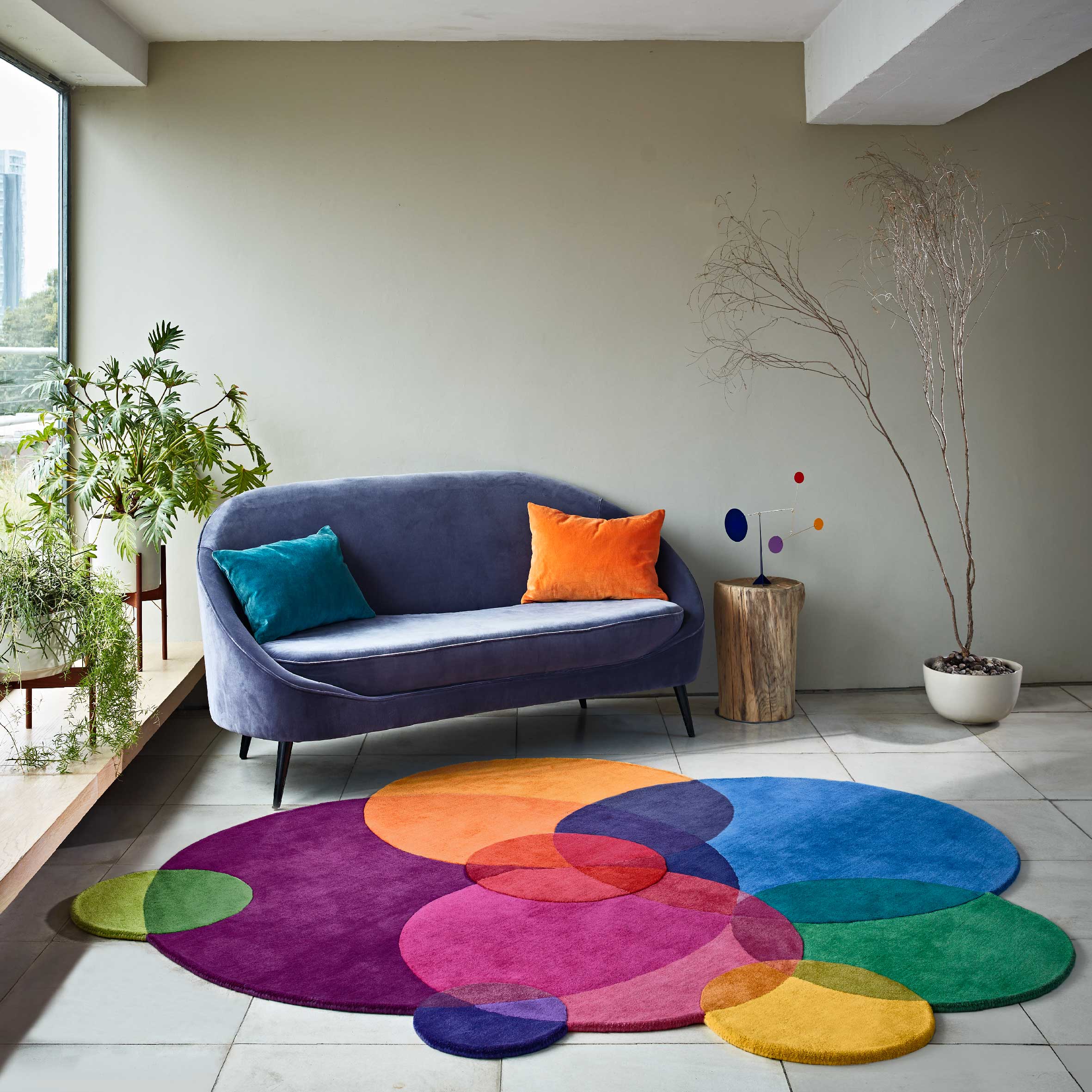 Round Rugs: How to Choose the Best for your Home - Sonya Winner Vibrant  Contemporary Rugs
