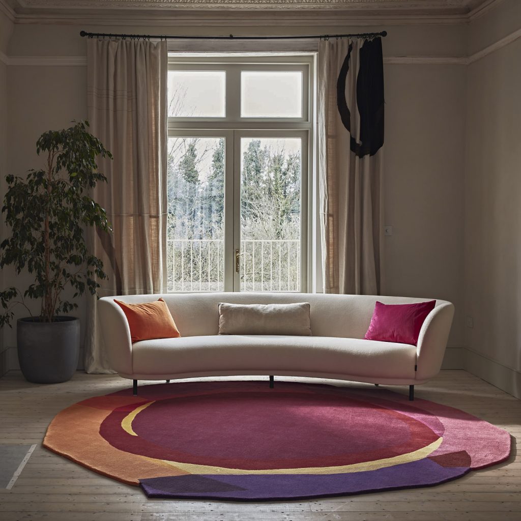 Luxury Round Rug - Deep Sunset