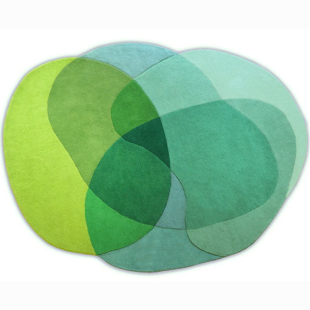 Modern Abstract Green Rug - Jellybean