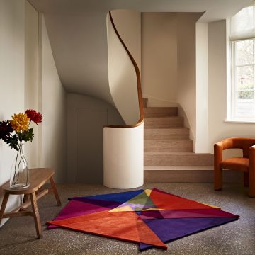 Modern Colorful Round Vortex Area Rug