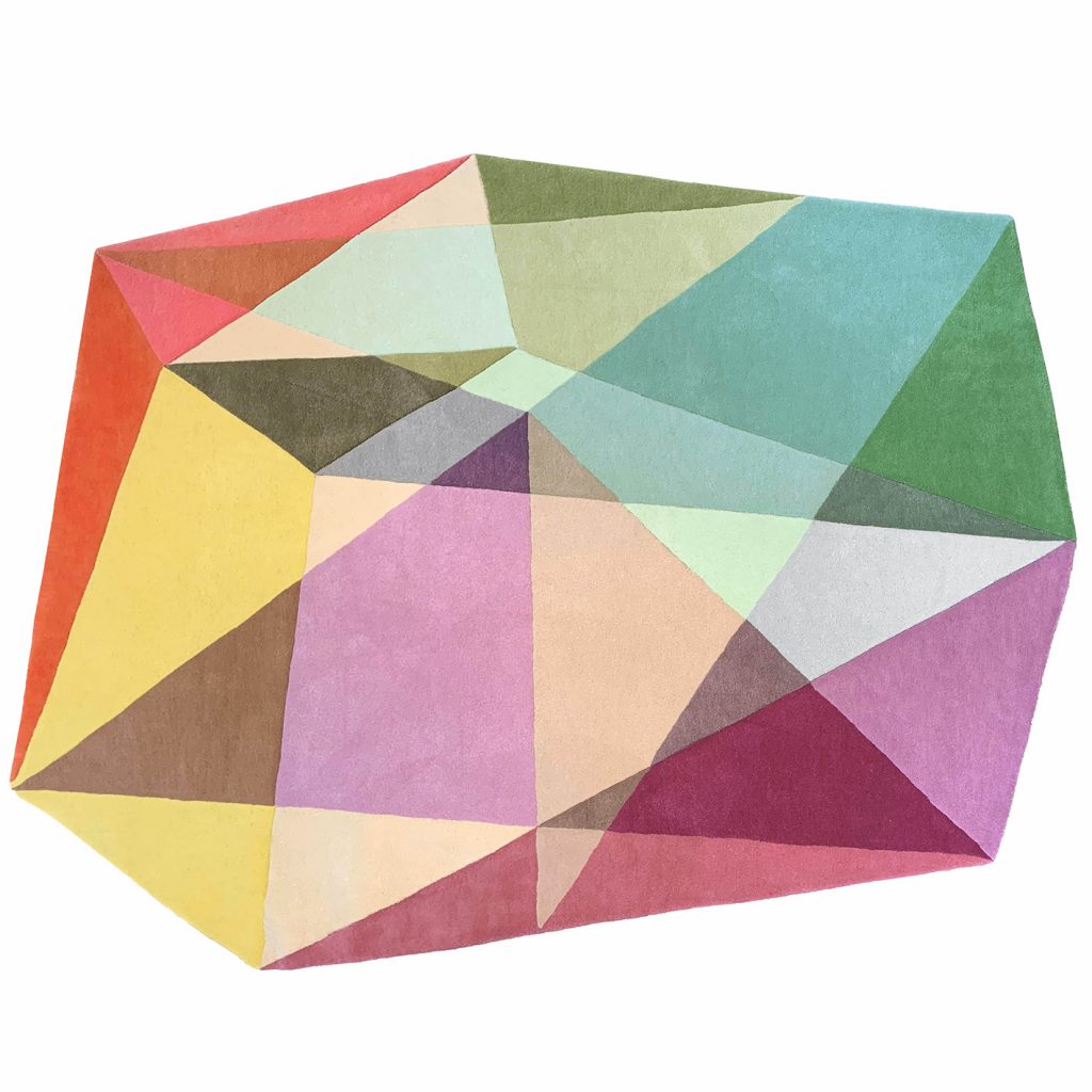 Modern Geometric rug - prism pastels
