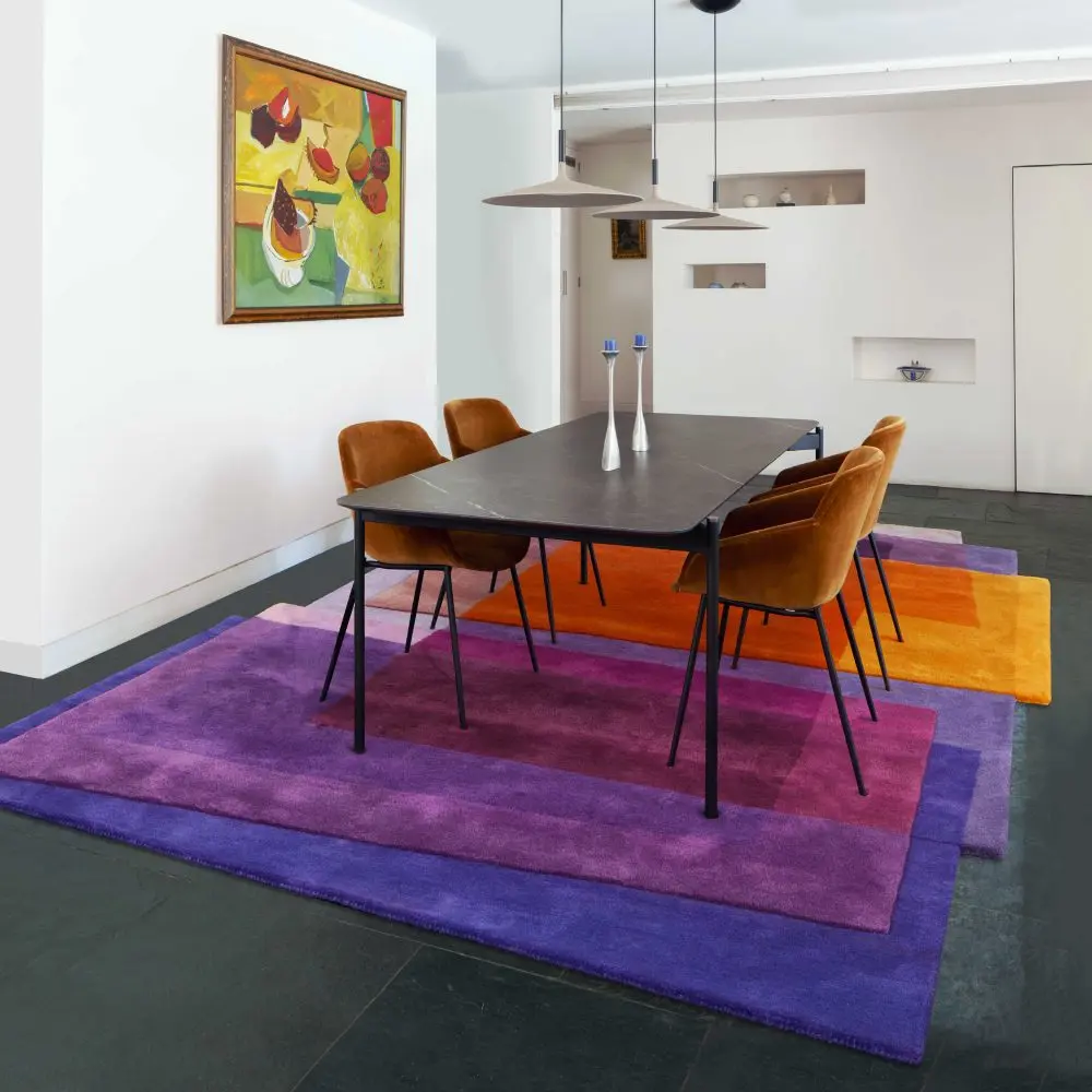 Modern Orange Rug – After Albers Deep