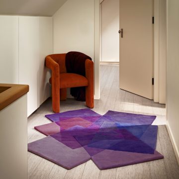 Purple Geometric Luxury Rug After Matisse