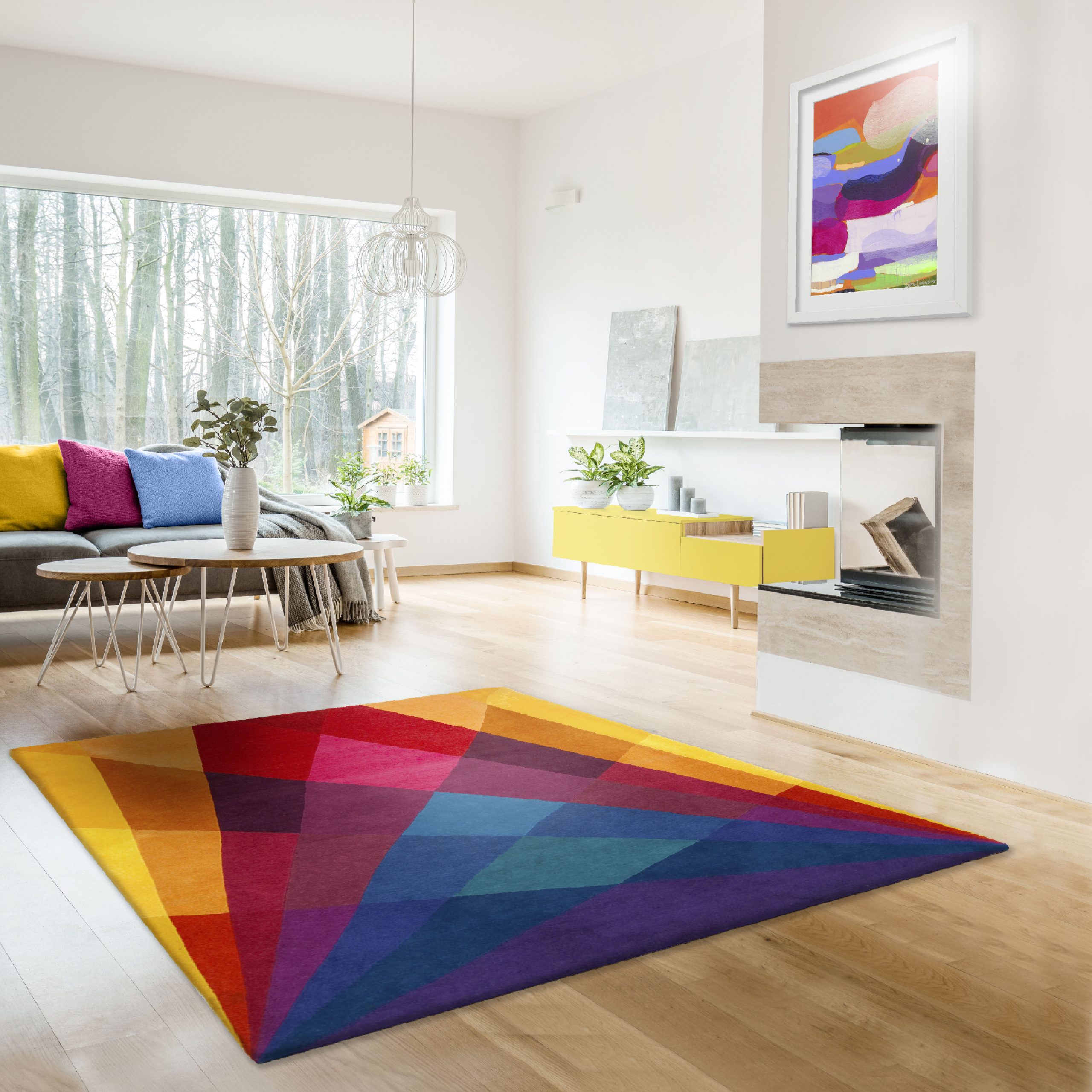 Large Small Modern Bright Colourful Rug Rugs New Funky Vibrant Mats Bedroom Rug 