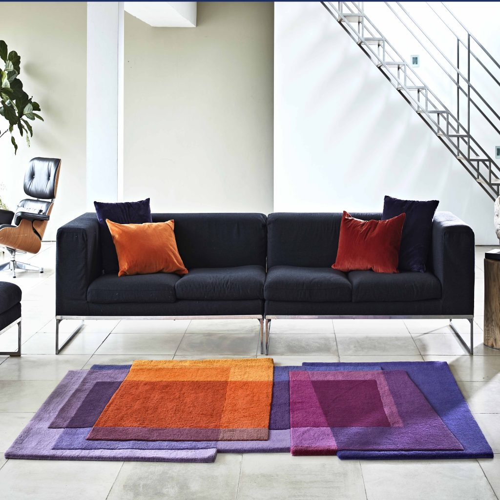 josef albers vibrant contemporary rug