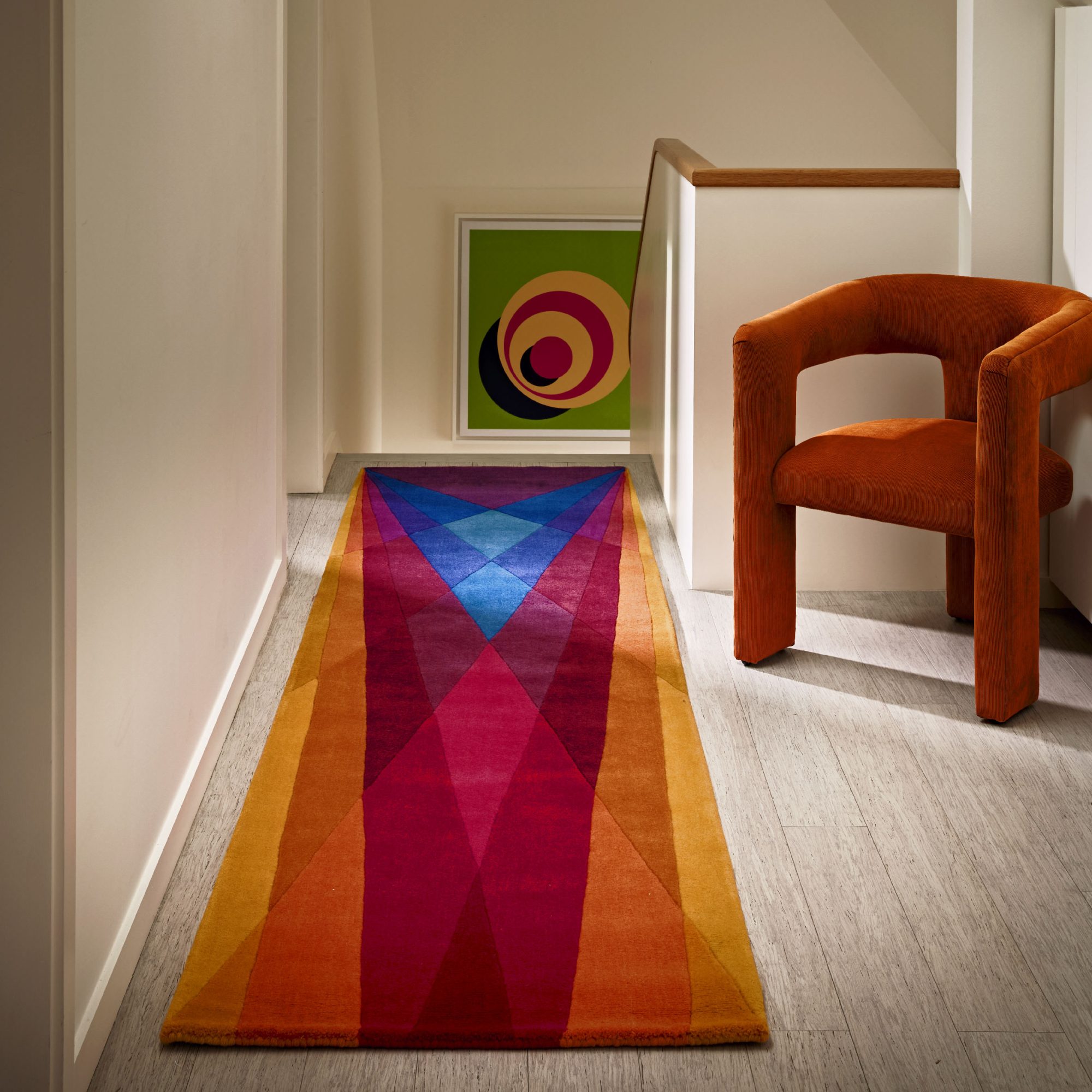 Multi Coloured Runner Rug Rainbow Sonya Winner Contemporary Rugs