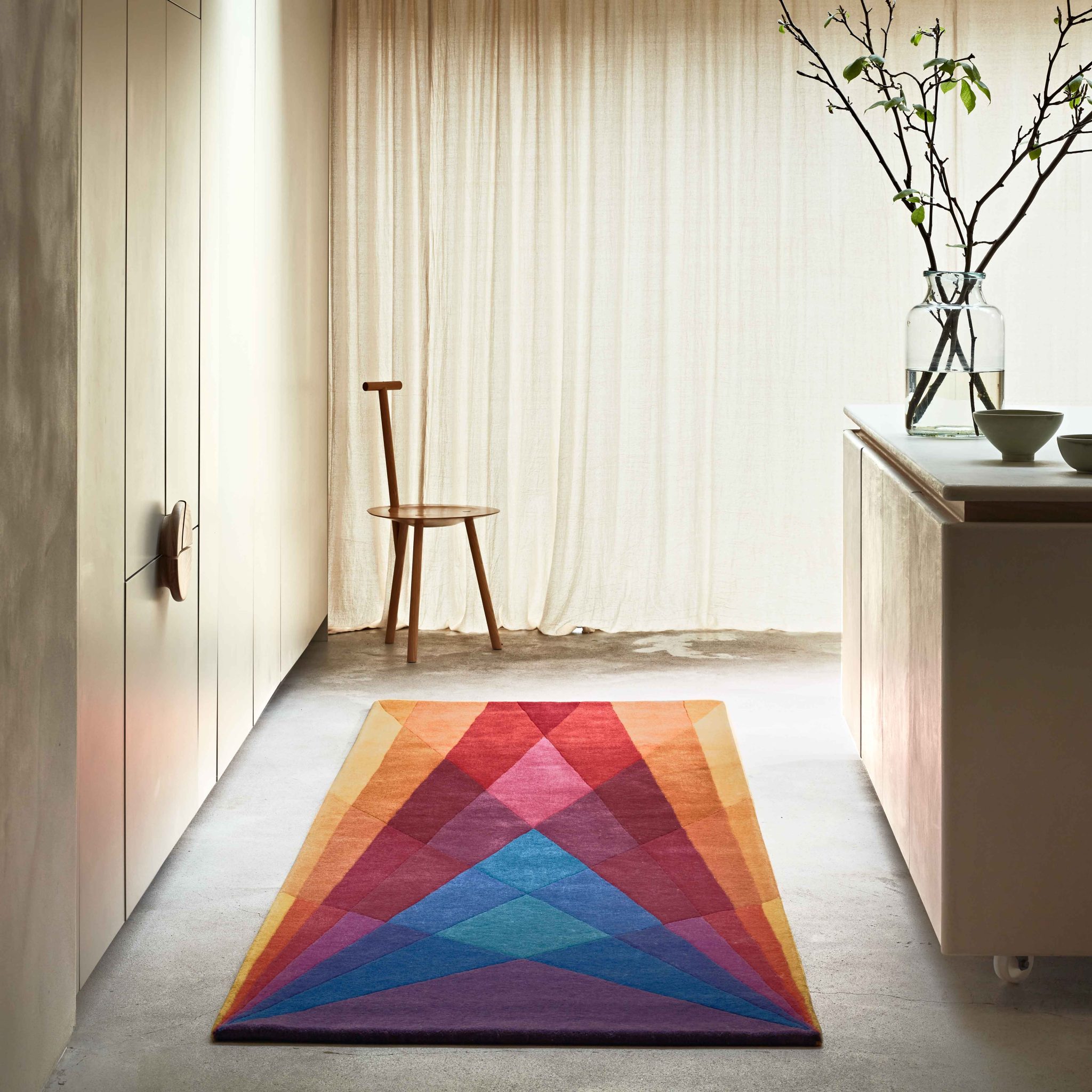 Multi Coloured Runner Rug Rainbow Sonya Winner Contemporary Rugs