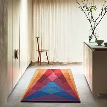 Colourful Modern Rainbow Runner Rug