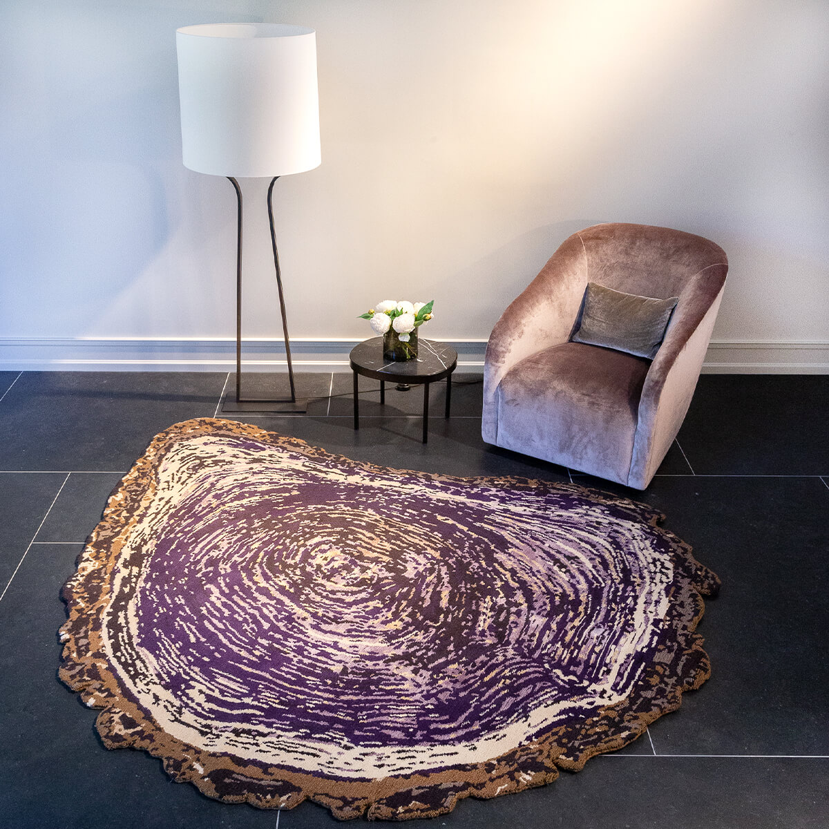 Contemporary Irregular Rugs - Tree Trunk
