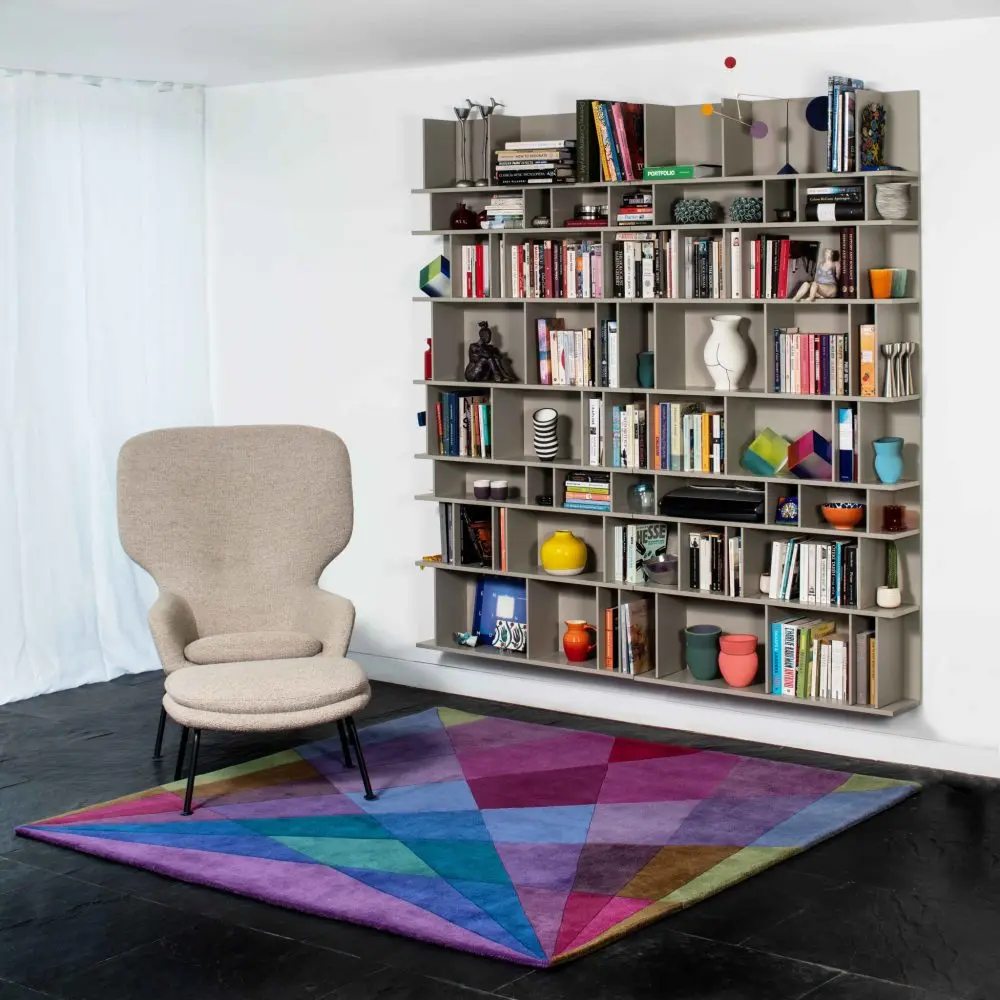 Diamond Geometric Purple Rug Dusk Rug