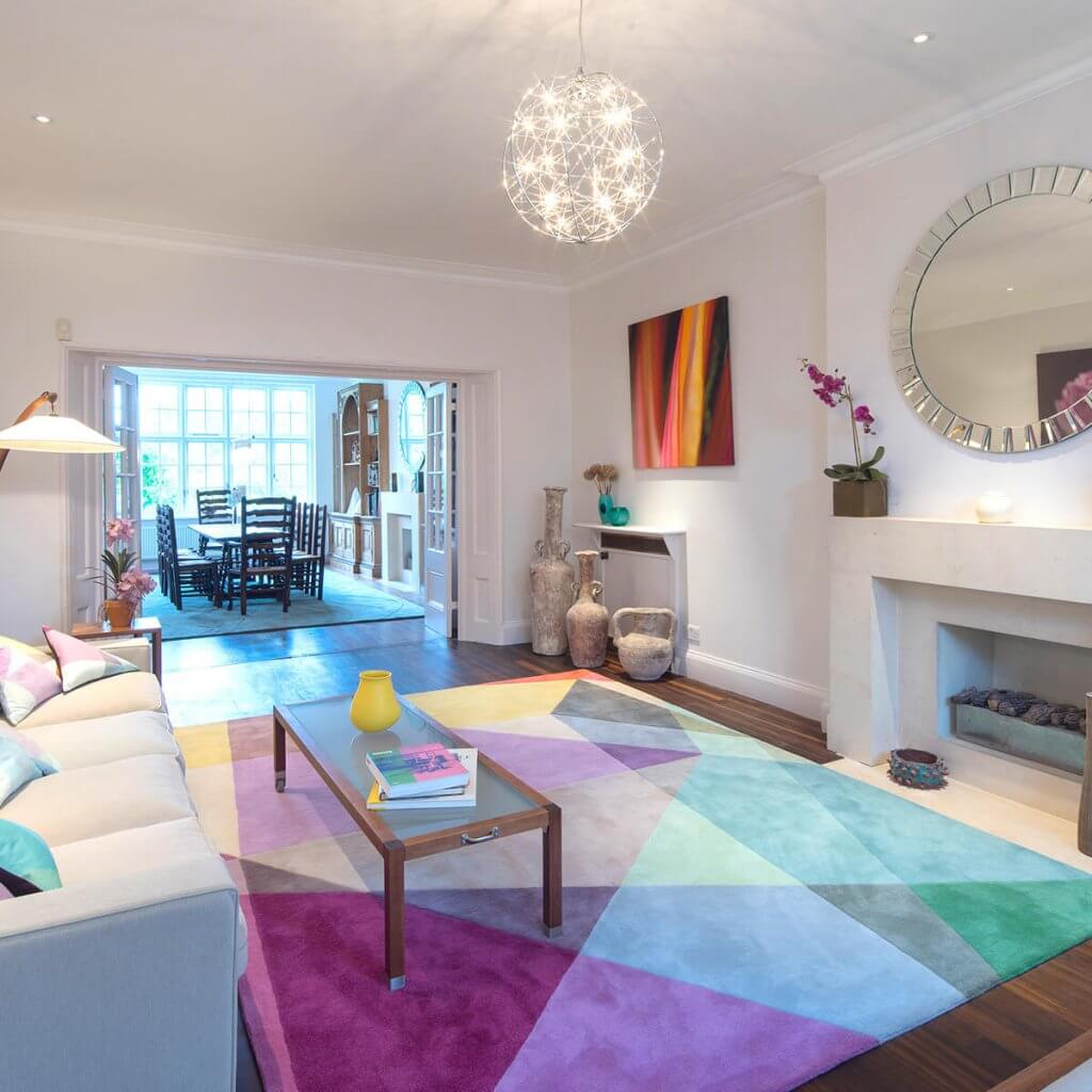 Modern Designer Living Room Rugs - Prism Pastels