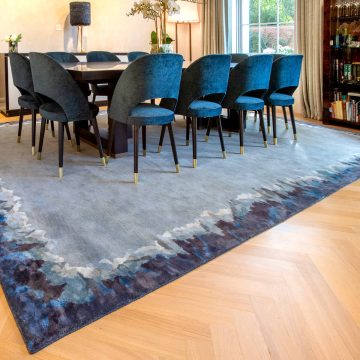 Modern Luxury Blue Area Rug - Rockpool