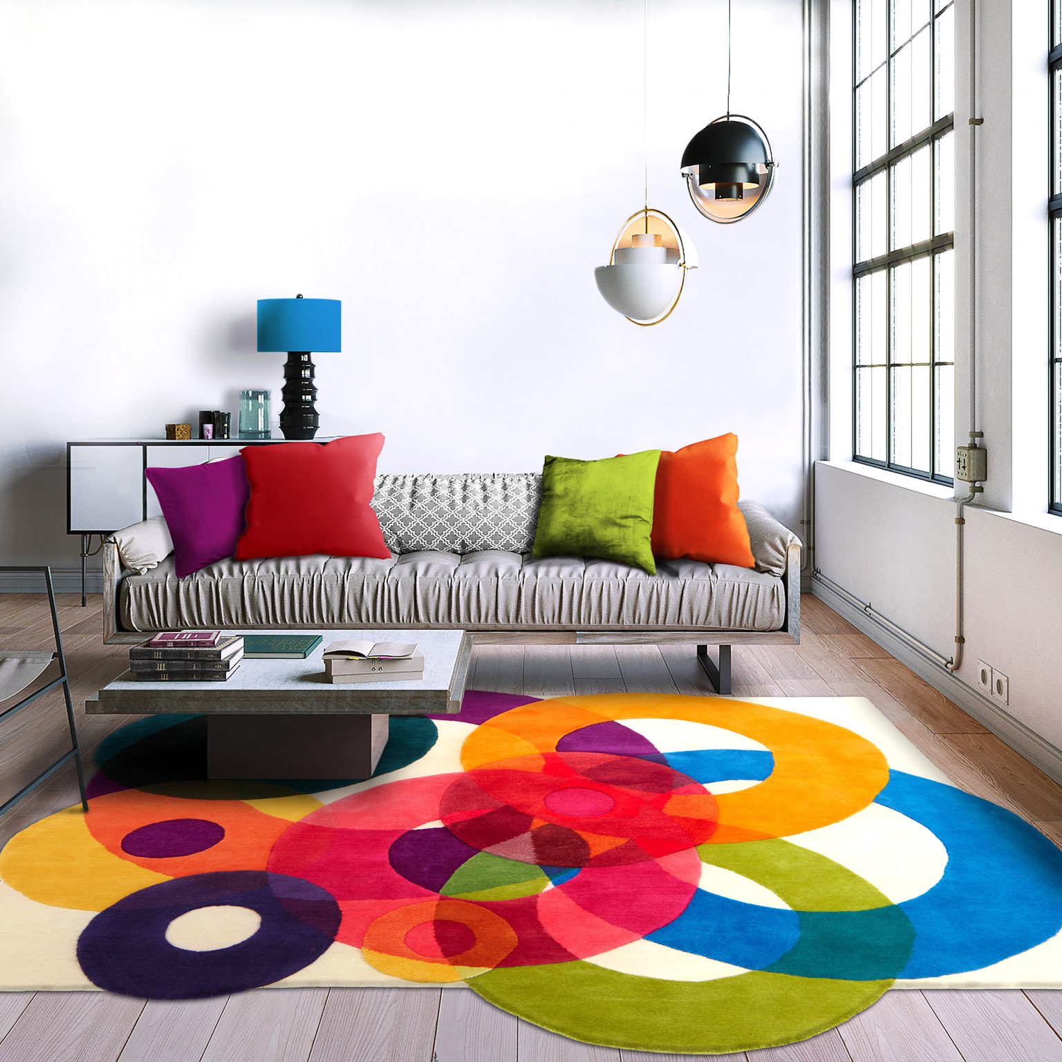 Bubbles Outline Rug Sonya Winner Vibrant Contemporary Rugs