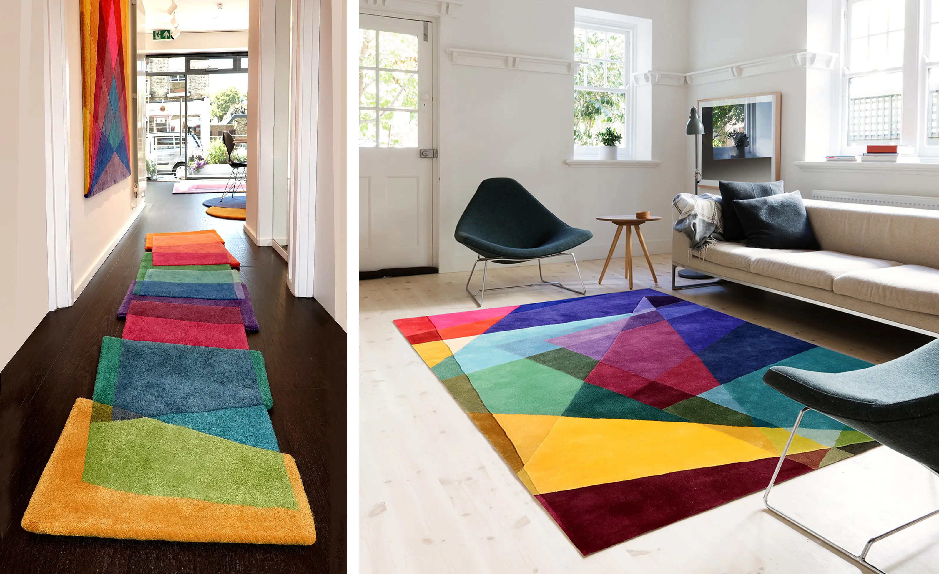 Two new vibrant contemporary rug designs launched by Sonya Winner at London Design Festival 2019