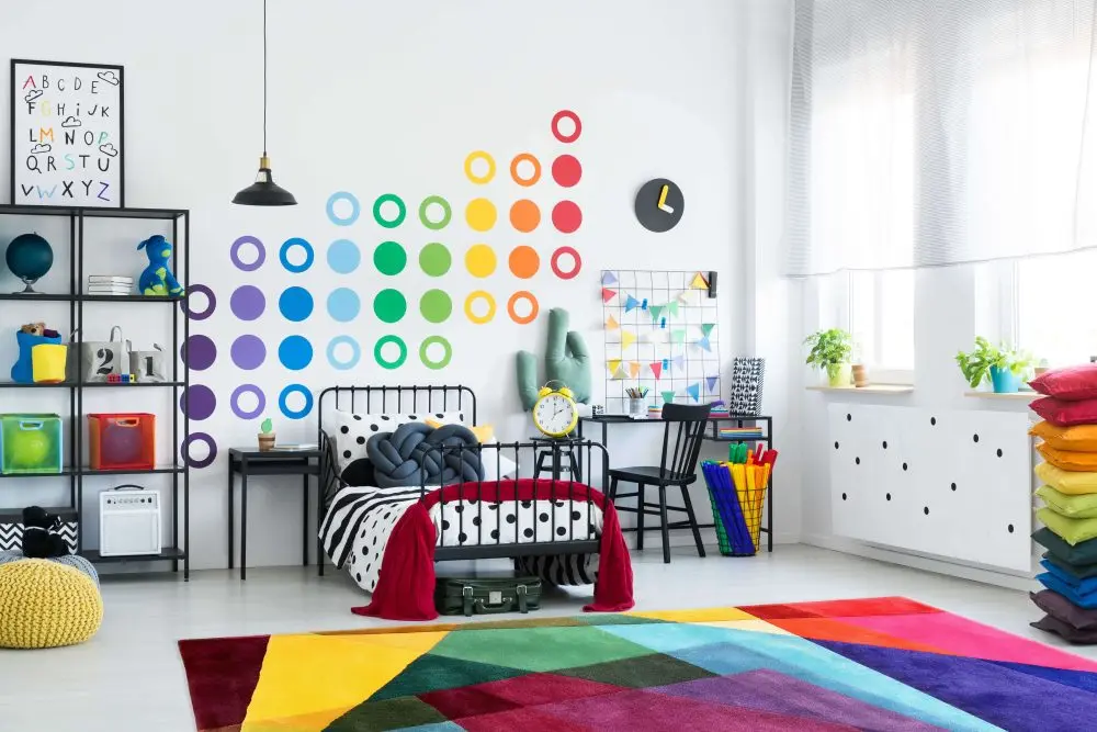 Colourful rug for kids bedroom - Kaleidoscope Rug