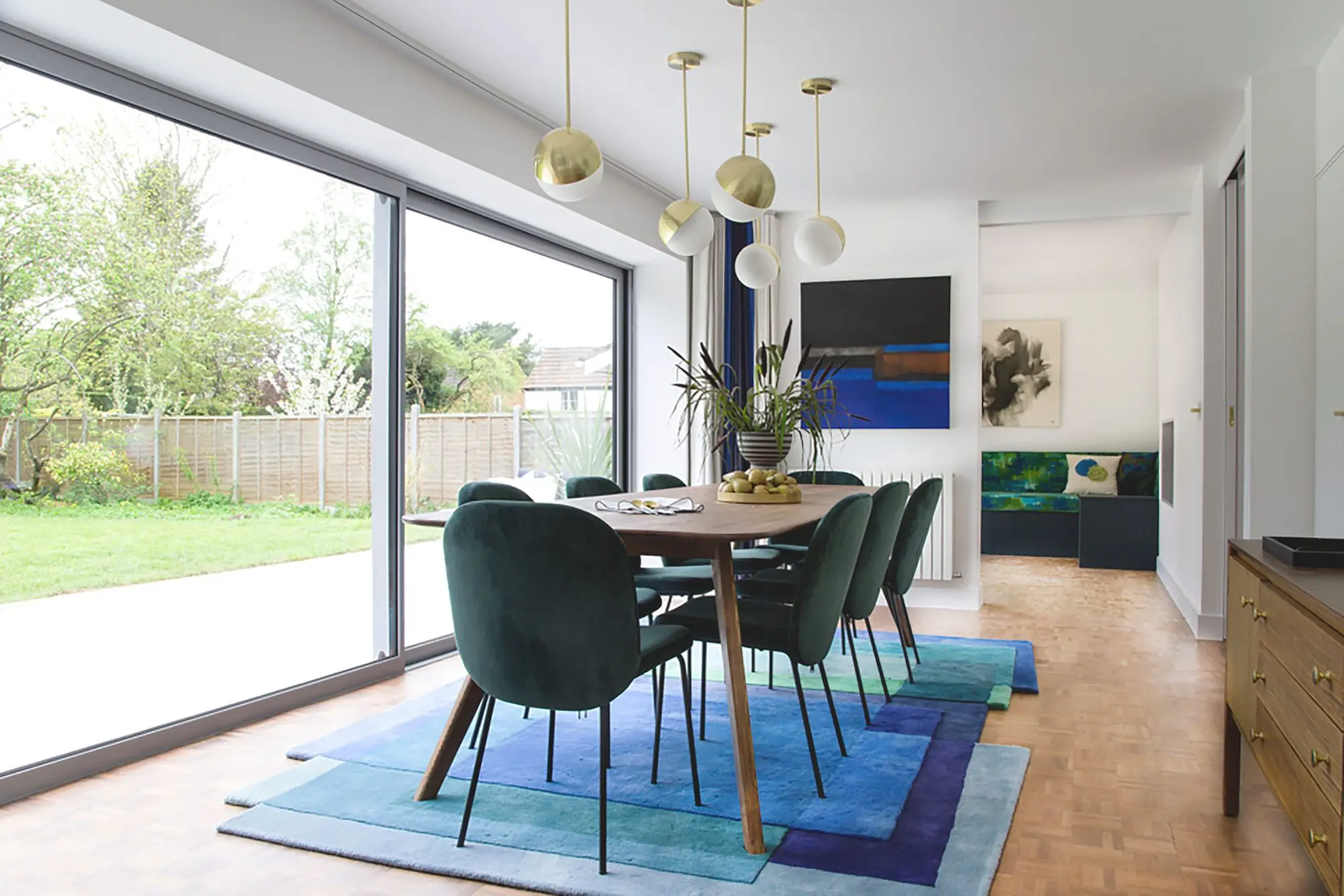 Dining Room Rugs - After Albers Cornflower Rugs