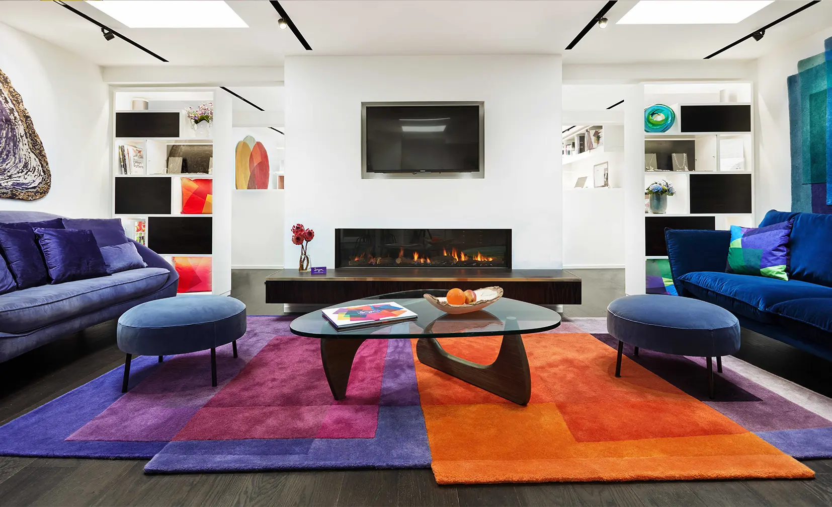 Mid Century Modern Rug - After Albers Deep