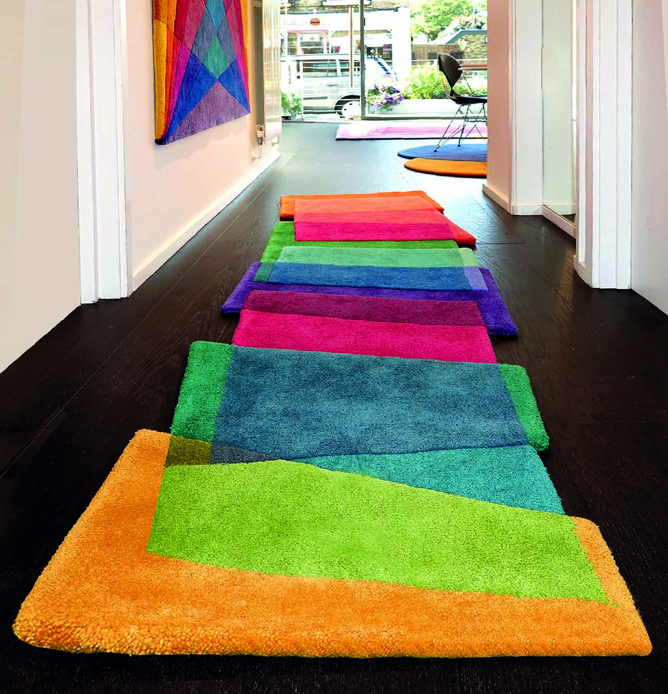 Runner Grey Modern Designer Rug Corridor Metre Kitchen Hallway-Desire Length 