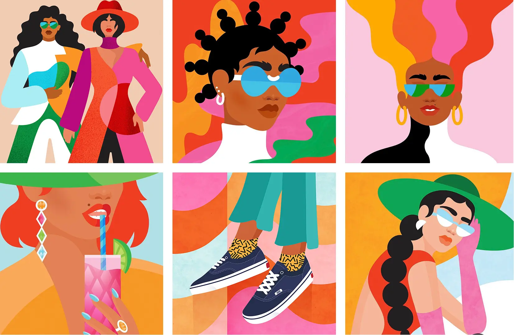 Jade Purple Brown Illustrations