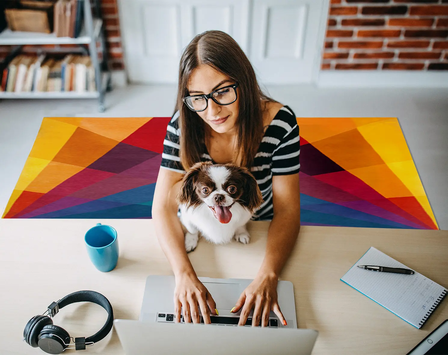 Woman working from home