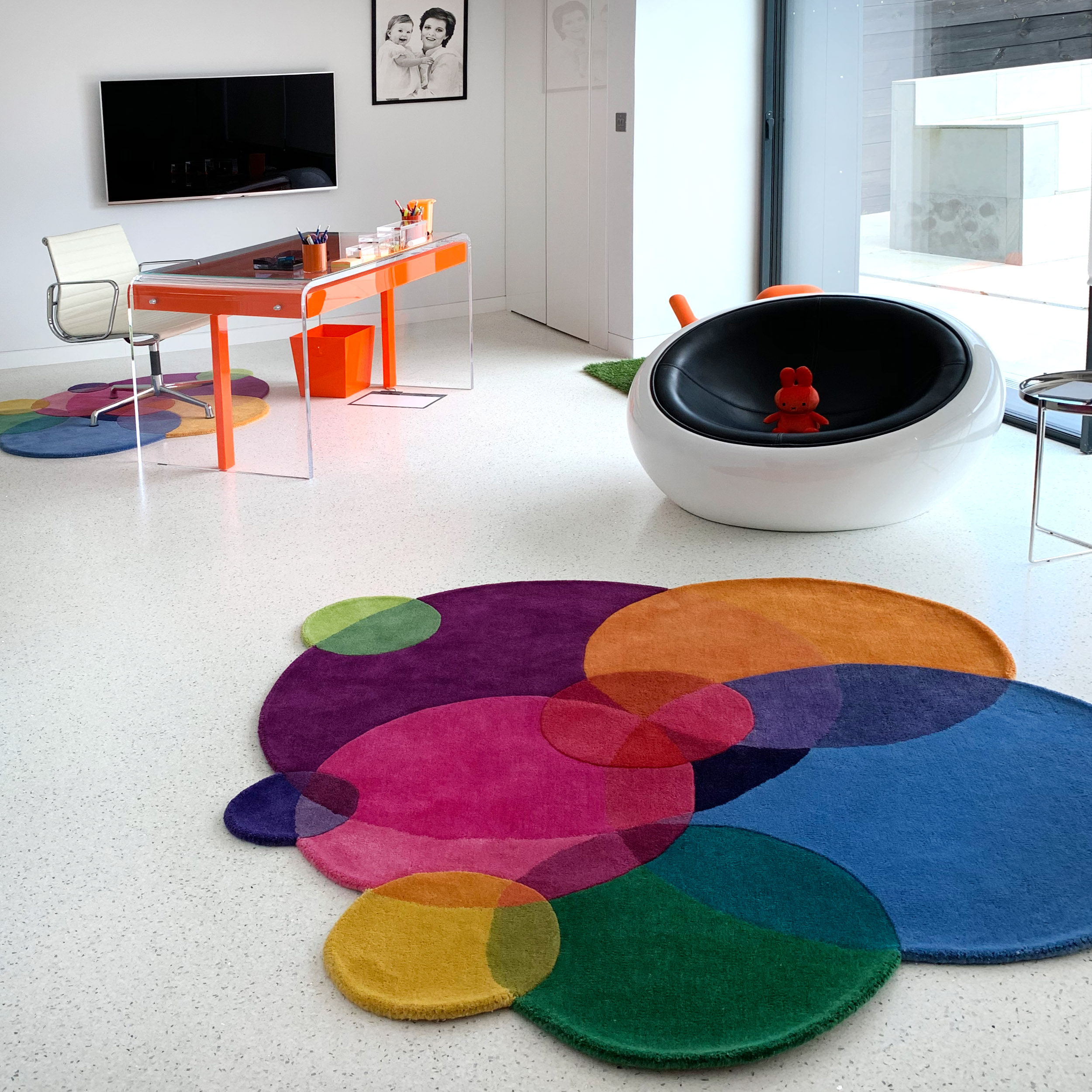 Multicoloured Rug for Studio - Bubbles Rug