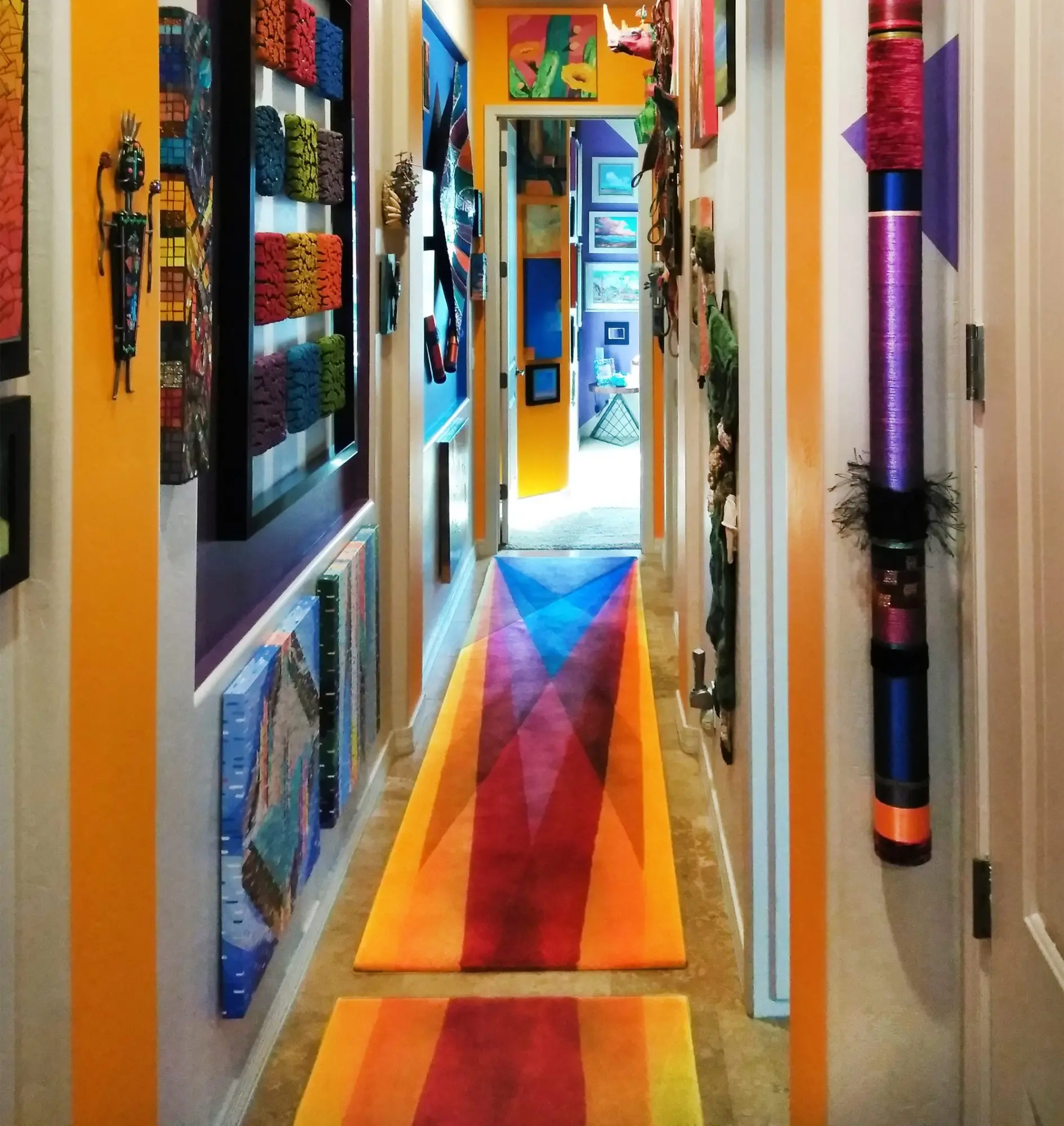 Rainbow Contemporary Runner Rug