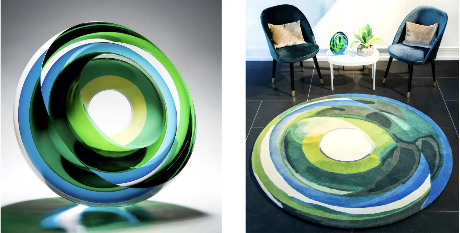 Art Inspired Rugs - Glass Art by Tim Rawlinson