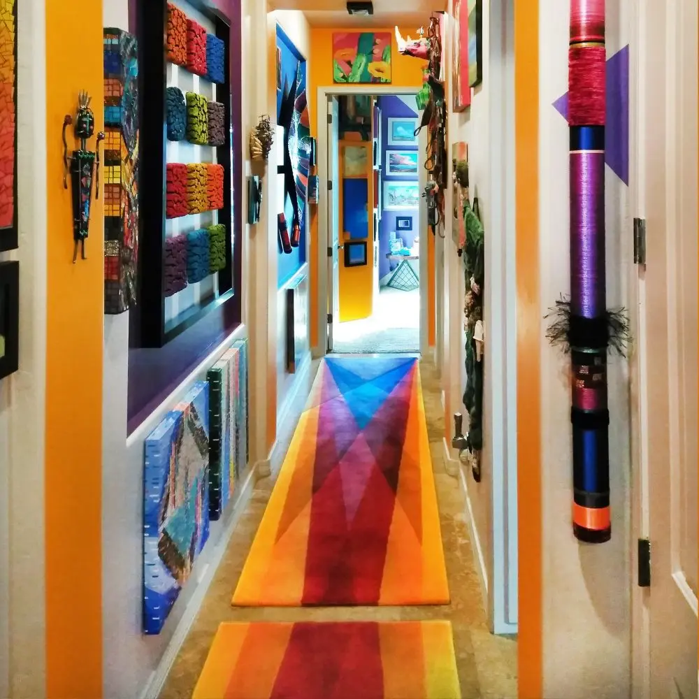 Colourful Runner Rug - Rainbow Rug