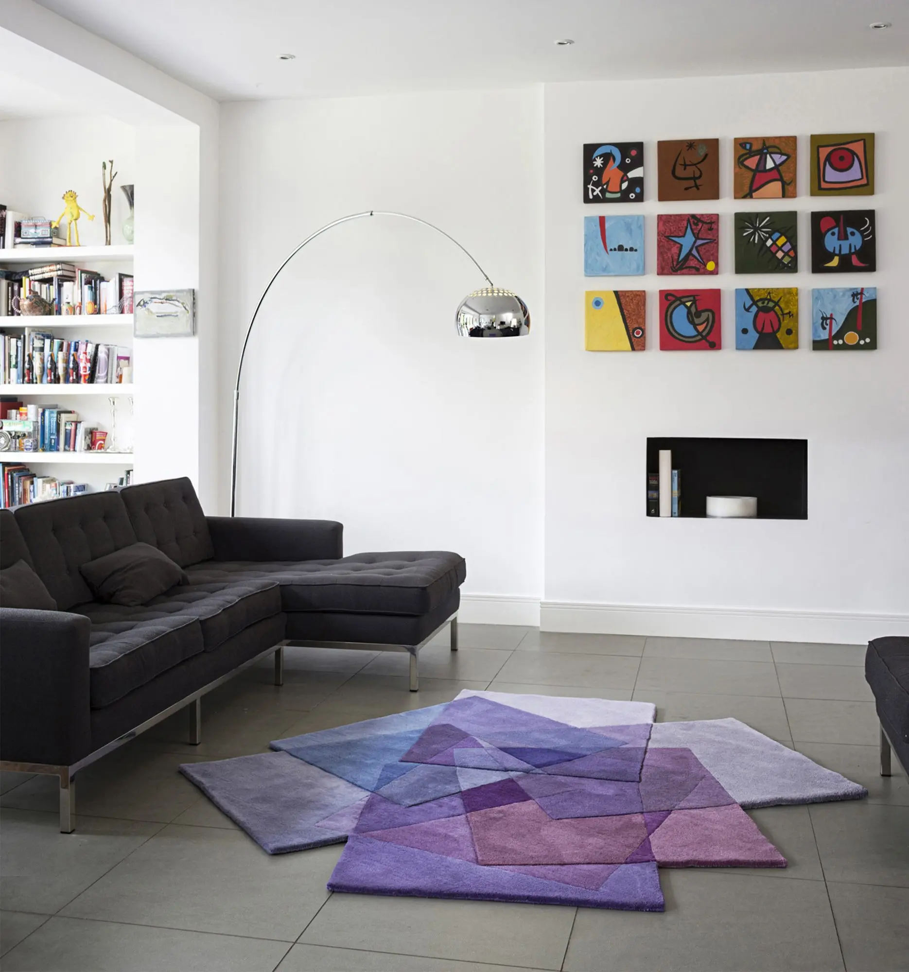 Unique Designer Rugs - After Matisse Purple Rug