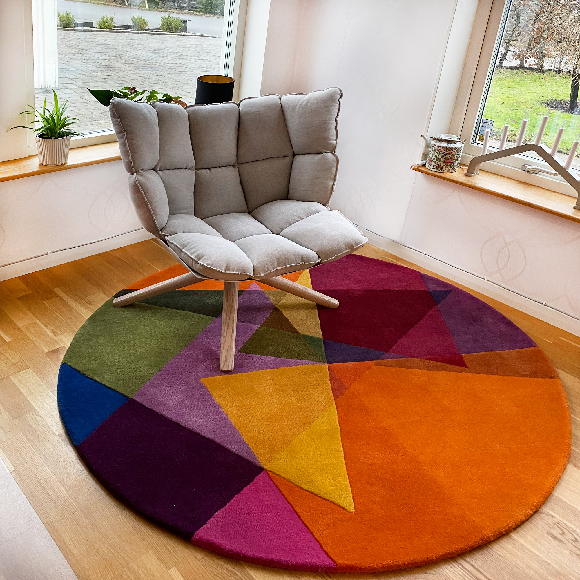 Modern Designer Rug - Vortex Circular