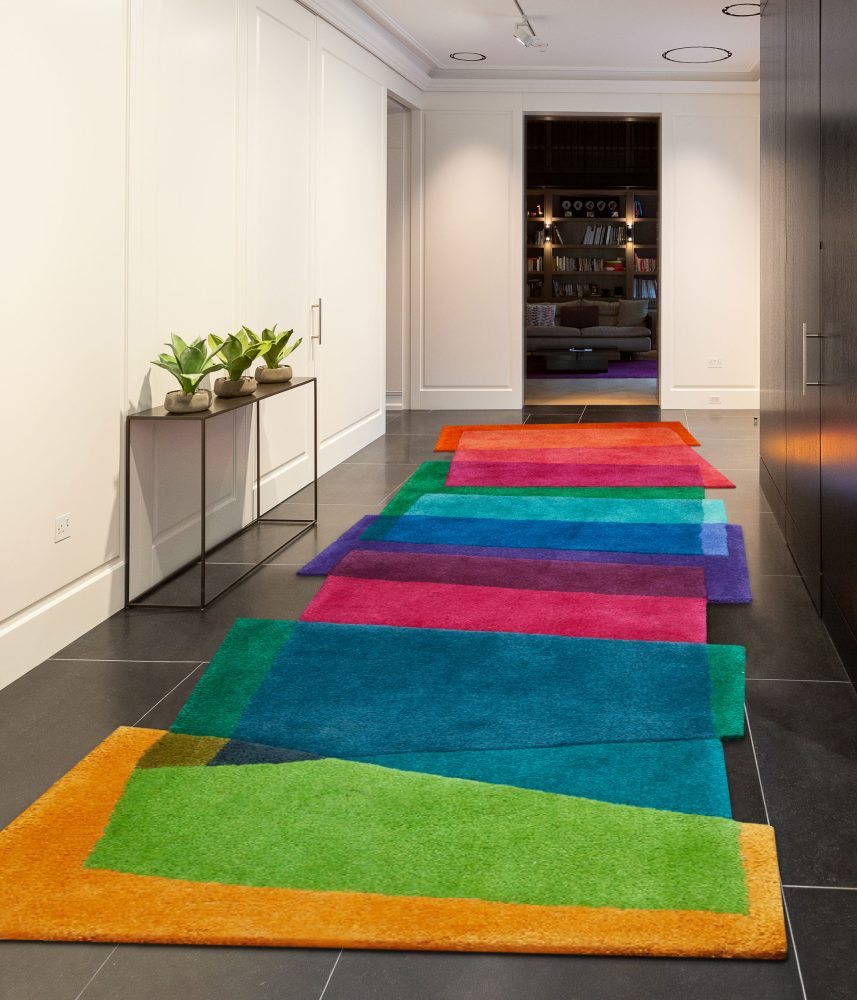 Large Colour Hallway Runner Rug