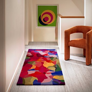 Rosie Flower Colourful Runner Rug