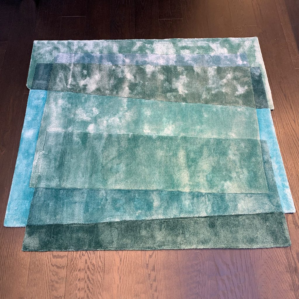 Blue designer rug for sale