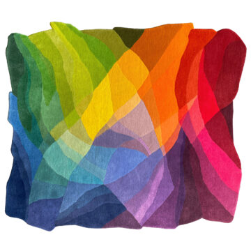 Colour Canyon area art rug graphic colours
