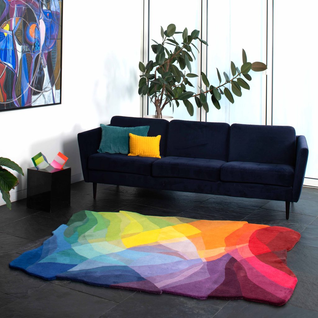 colour canyon vibrant contemporary rug