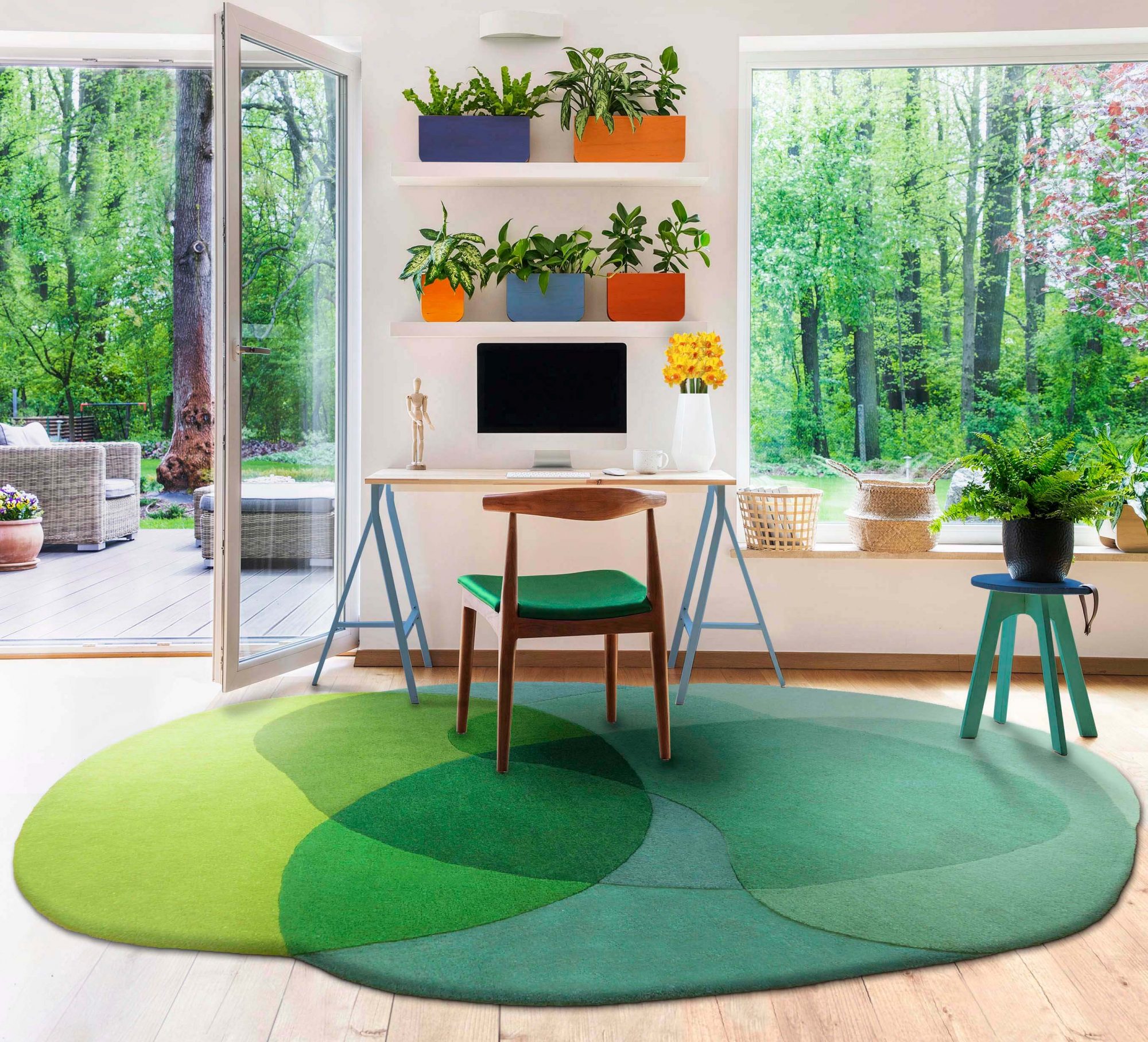 Biophilic Home Office Green