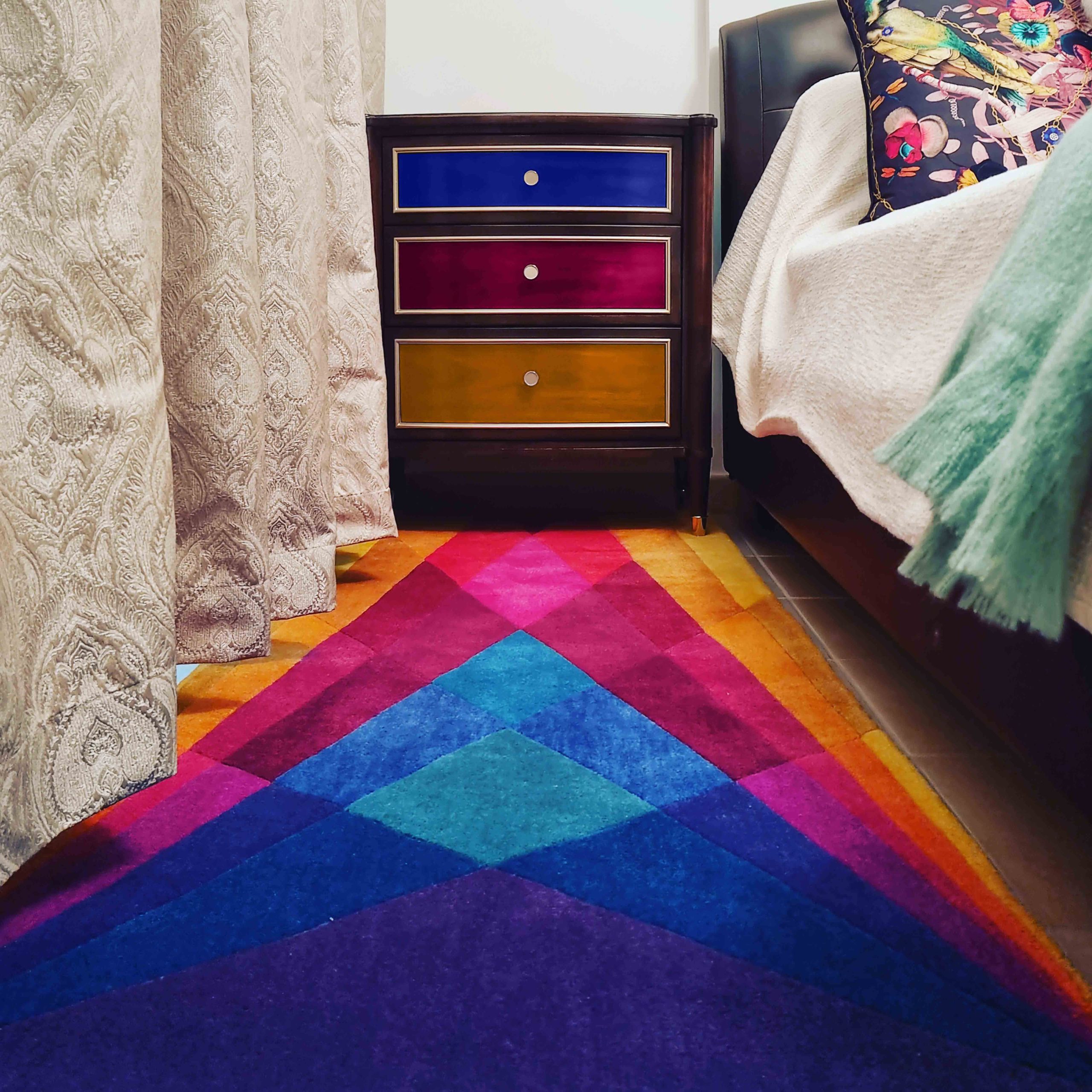 Colourful Runner Rug for bedroom