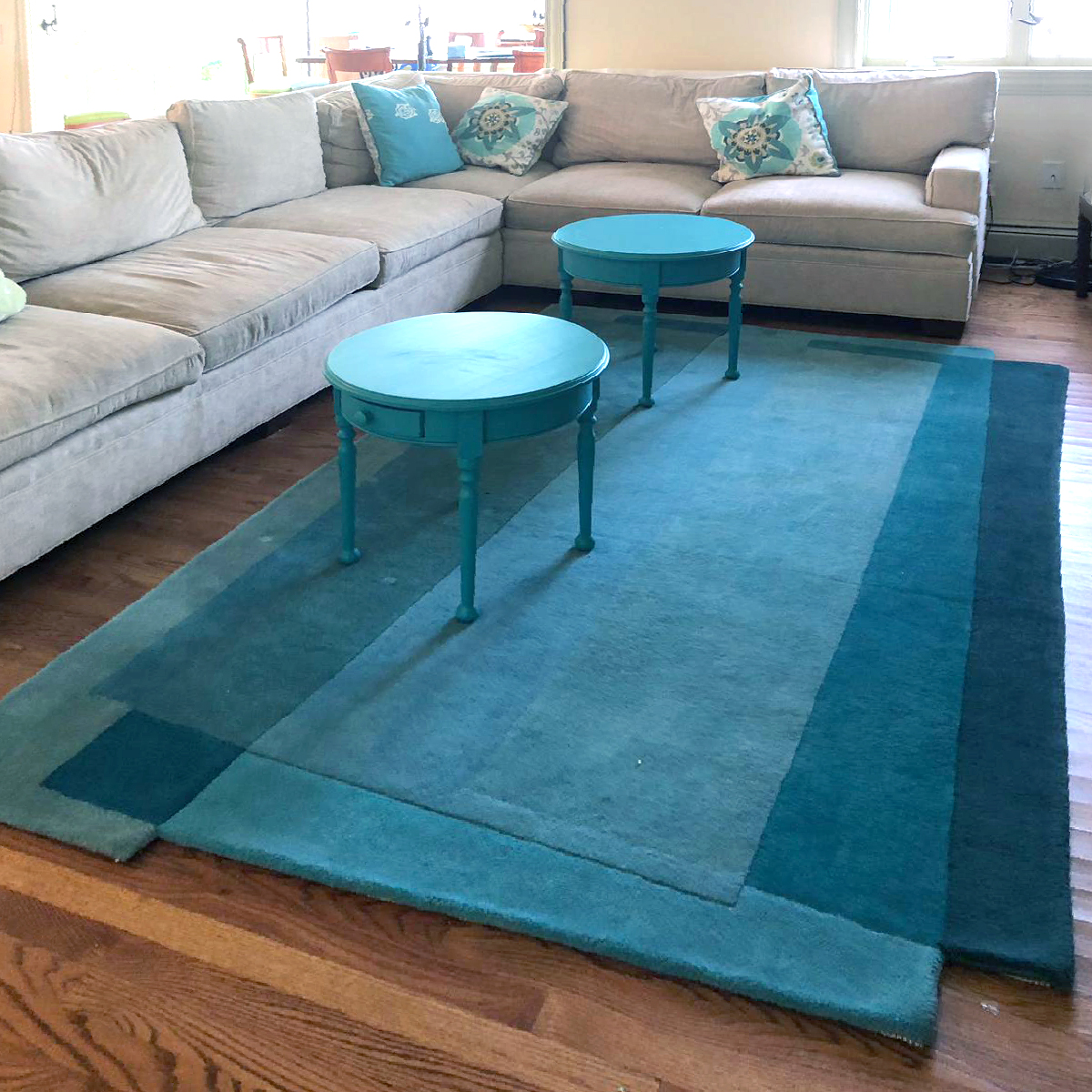 Contemporary Teal Rug