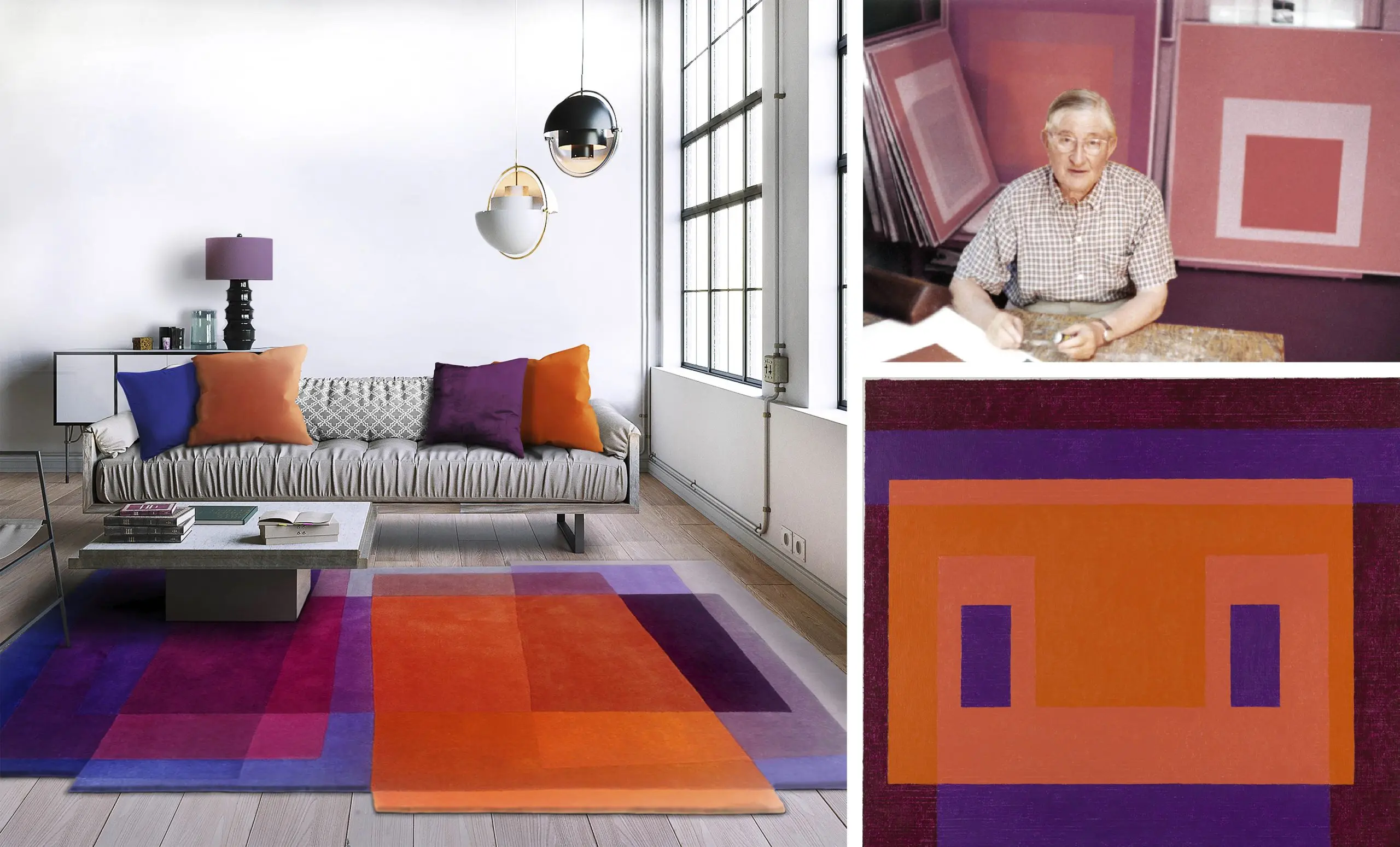 Josef Albers Art Rugs