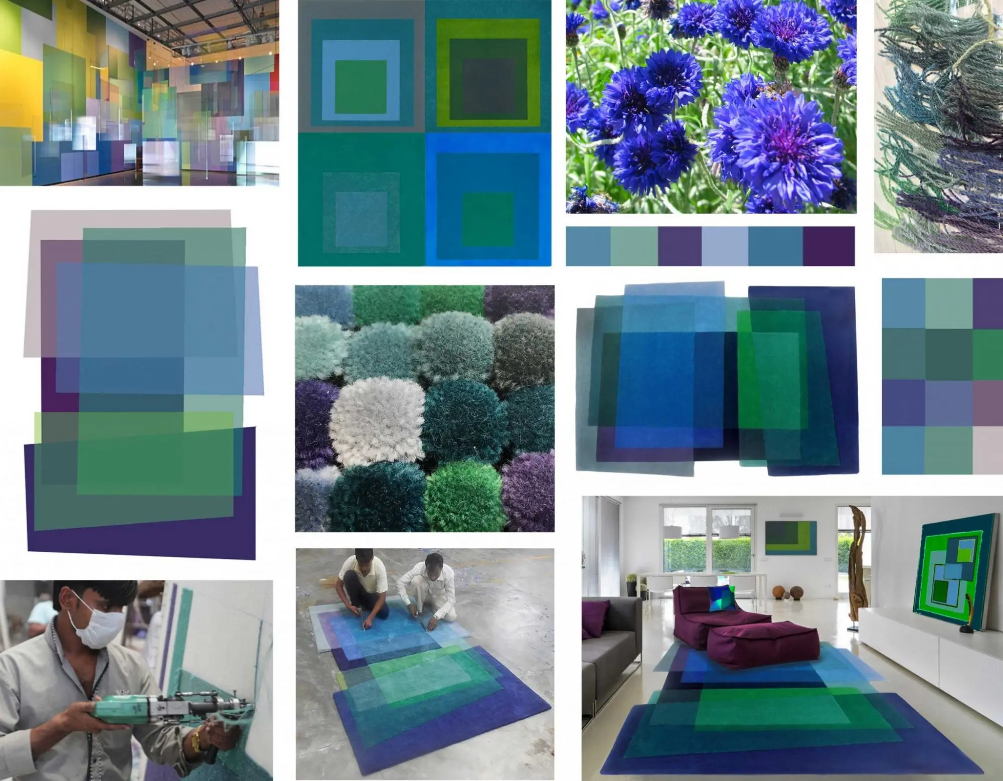 Josef Albers Inspired Rug