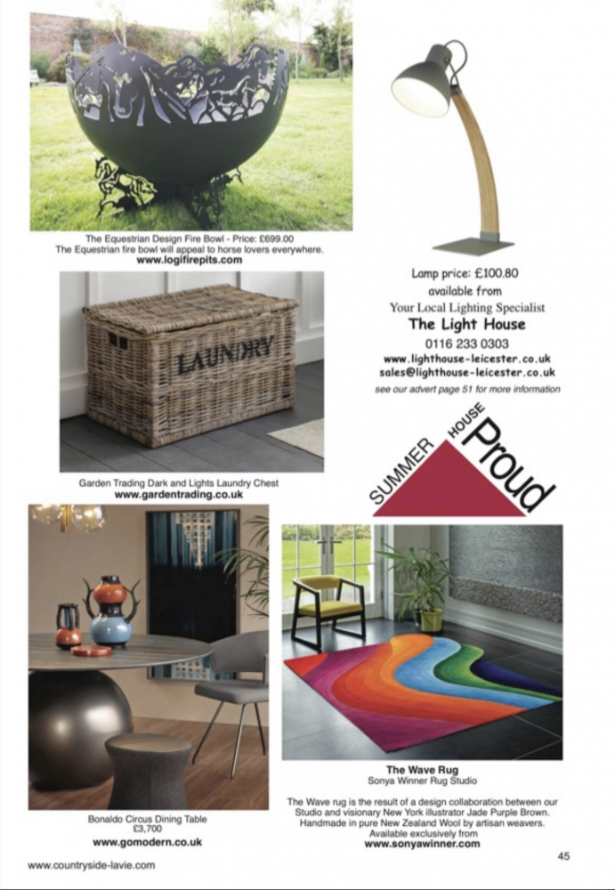 The product recommendations of Countryside La Vie, including our Wave Rug
