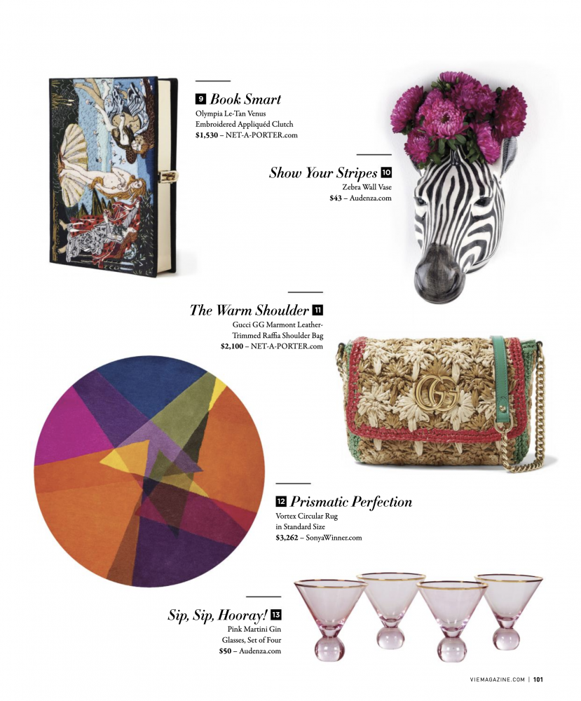The product recommendations of Vie Magazine, including our Vortex Circular Rug