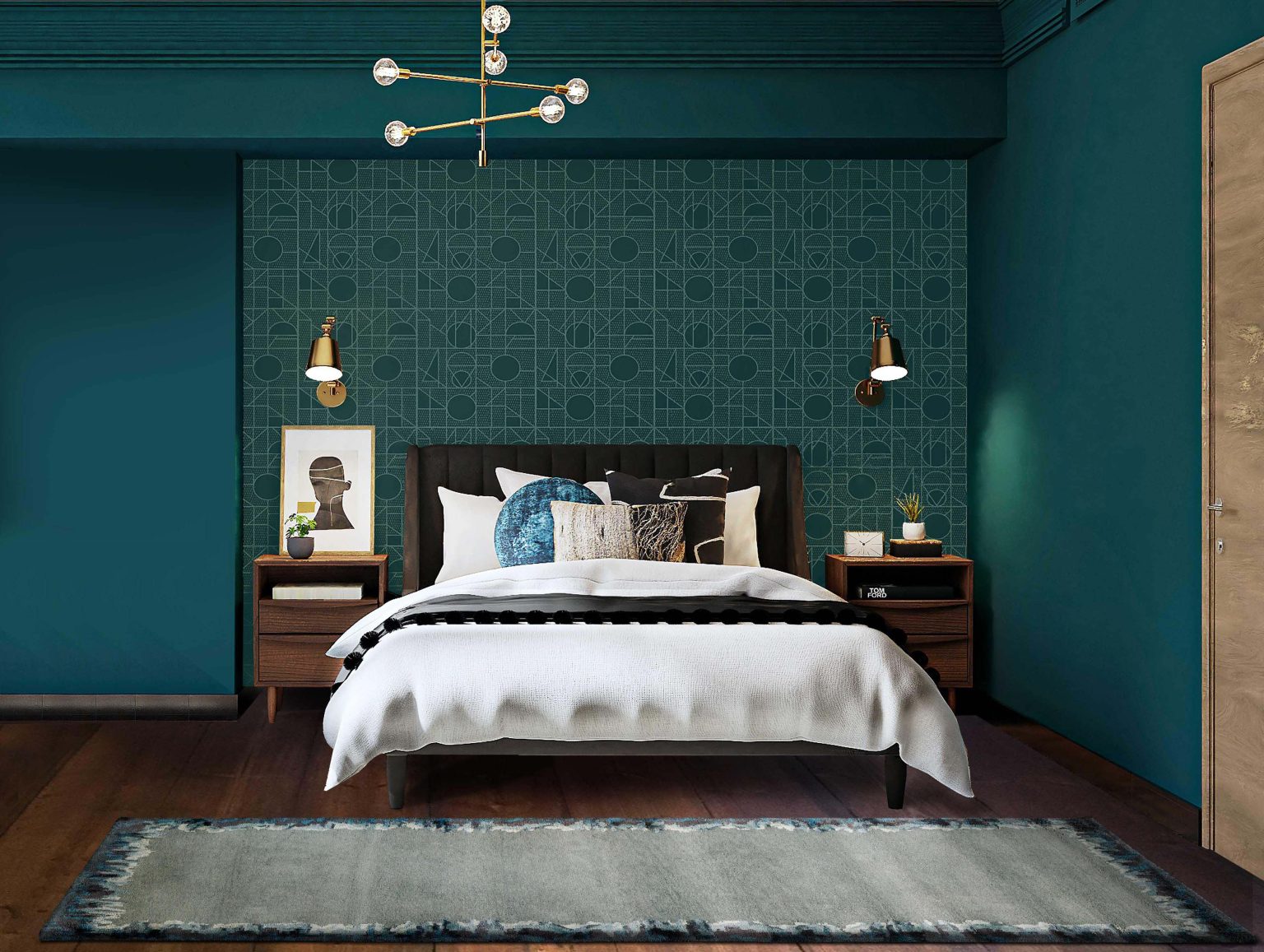 How to Choose a Bedroom Runner - Sonya Winner Vibrant Contemporary Rugs