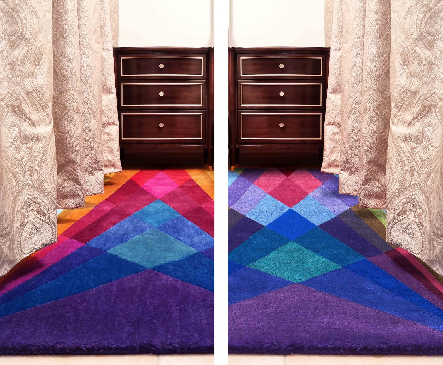 How to Choose a Bedroom Runner - Sonya Winner Vibrant Contemporary Rugs