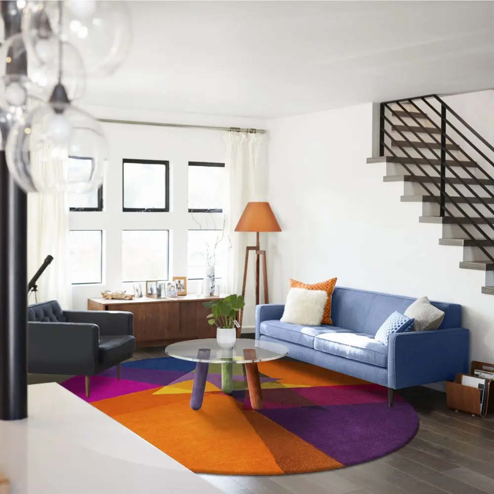 Interior View Of Contemporary Lounge With Staircase